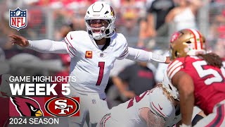 Arizona Cardinals vs San Francisco 49ers Game Highlights  NFL 2024 Season Week 5 [upl. by Sigsmond]