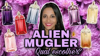 Qual Alien Mugler escolher Alien EDP EDT Flora Futura Fusion Mirage Goddess Goddess Intense [upl. by Grube]