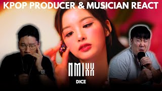 Musicians react amp review ♡ NMIXX  DICE MV [upl. by Server]