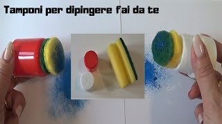 TAMPONI PER DIPINGERE fai da te  con tappi e spugna TUTORIAL [upl. by Sonya318]