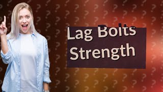 How much weight can 1 lag bolt hold [upl. by Halbeib]