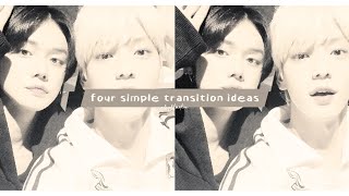 four simple transition ideas  alight motion pt 1 [upl. by Tacy132]