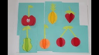 DIY  3D Fruits With Paper  Paper Craft Idea [upl. by Kappel]