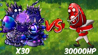 PVZ 1 Fusion Challenge 300 Plants Fusion VS 30000 Football Nut Zombie  Who Will Win [upl. by Gersham]