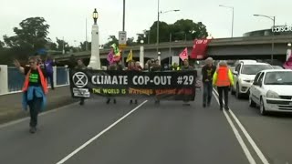 ‘Absolute mayhem’ Climate activists strike again in Melbourne [upl. by Bornie]