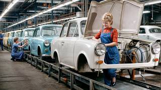 TRABANT FACTORY🚘Quality control Manufacturing – Production line – Zwickau factory🏨Germany [upl. by Analahs]