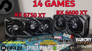 RX 6600 XT vs RX 6750 XT  14 Games 1080p [upl. by Cherice121]