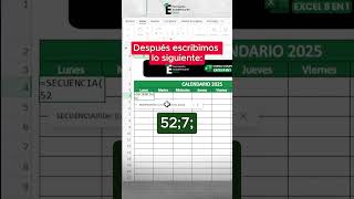 Crea el calendario anual en solo 30 segundos 😏✅excel exceltips formacionacademicaexcel [upl. by Isle]