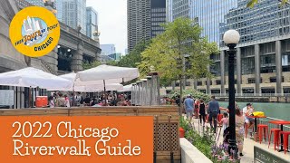 Chicago Riverwalk Tour  DIY Guide to Restaurants Attractions History of the Chicago River 2022 [upl. by Eyk]