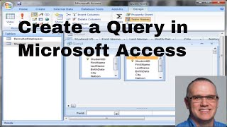 Microsoft Access 2007 Query tutorial in less than 4 minutes [upl. by Minor]