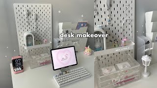 aesthetic desk makeover 🌷 ikea furniture pinterest minimalistic [upl. by Eindys]