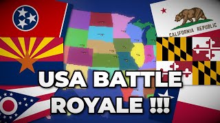 USA BATTLE ROYALE 50 States  Ages of Conflict [upl. by Losiram]