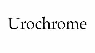 How to Pronounce Urochrome [upl. by Eneiluj600]