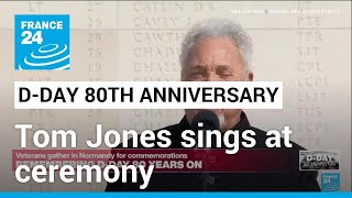 DDay 80th anniversary Tom Jones performs live at ceremony • FRANCE 24 English [upl. by Werbel]