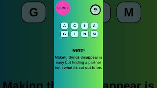 UNSCRAMBLE IT WORD GAME SHORT 5 game challenge fun [upl. by Odirfliw]