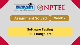 Software Testing Week 7  NPTEL ANSWERS  MYSWAYAM  nptel nptel2024 myswayam [upl. by Tonnie]