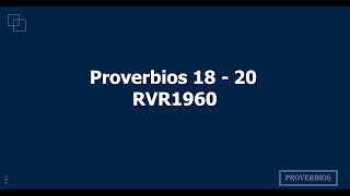 La Biblia hablada Proverbios 18  20 [upl. by Nolyak34]