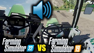 SOUND COMPARISON Farming Simulator 19 VS Farming Simulator 22 English Subtitles [upl. by Dex]