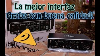 Behringer Uphoria Umc202 Hd  graba audio como profesional  La mejor interfaz 2021 [upl. by Dougal]