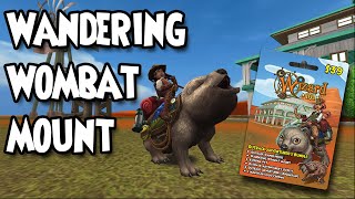 Wizard101 WANDERING WOMBAT MOUNT Review [upl. by Enirtak]