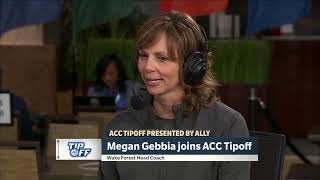 Head Coach Megan Gebbia at 2024 ACC Tipoff [upl. by Levison]