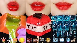 11MINUTES EMOJI EATING ASMR FOR SLEEP MINECRAFT FOOD WAX CANDY HONEY JELLY ASMR 🐔 [upl. by Llorre641]