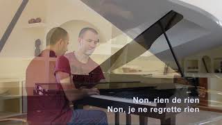 Non je ne regrette rien  Edith Piaf  Piano cover by Jesús Acebedo  With lyrics on screen [upl. by Yentterb]