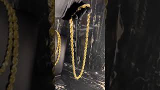 10mm 26” Rope Chain Gold diamondcutting ropechain [upl. by Acemat]