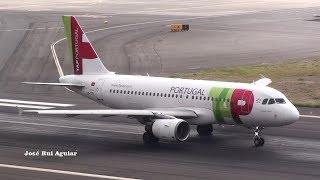 Aviões Pousando e Decolando no Aeroporto da Madeira [upl. by Aneehc]