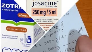 Posologie et prescription de certains médicaments Azithromycine Josacine Zeclar [upl. by Behre838]