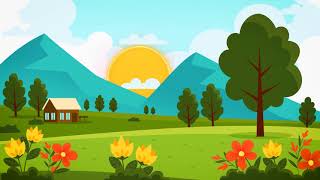 Free Animated Landscape Background Sun Tree Landscape Garden [upl. by Ric]