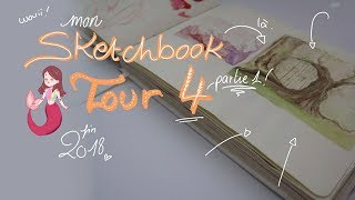 SKETCHBOOK TOUR 4 PARTIE 1 aquarelle feutres à alcool gouache [upl. by Eimmij]