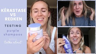 Kérastase VS Redken purple shampoo on light amp dark blonde hair  Natalia Talks About [upl. by Fosque]