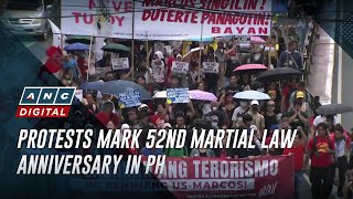 Protests mark 52nd Martial Law anniversary in PH  The World Tonight [upl. by Phillipe552]