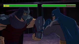 Batman vs Shredder Both Fightswith healthbars [upl. by Aifas]