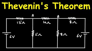 Thevenins Theorem Problem  Thevenins Equivalent Circuit [upl. by Etsirk]