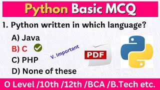 O level python language Practice set m3r5 Python mcq questions and answerspython mcq online test [upl. by Ainola889]