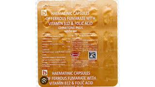 GLOWTONE PLUS Capsule HAEMATINIC CAPSULES OF FERROUS FUMARATE WITH VITAMIN B12 amp FOLIC ACID [upl. by Werna]