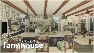 Bloxburg  Coastal TwoStory Spring Family Farmhouse  Roblox  House Build [upl. by Ardeed]