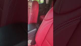 Katzkin Custom Red Leather Seats in a 2019 Jeep Rubicon jeeprubicon [upl. by Norval]