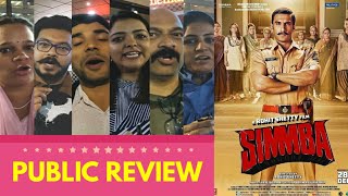 Simmba Movie PUBLIC REVIEW  Ranveer Singh Ajay Devgn Sara Ali Khan Akshay Kumar  Rohit Shetty [upl. by Aneelak]