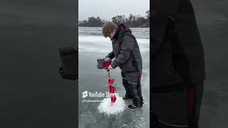 Ice fishing auger [upl. by Kihtrak]