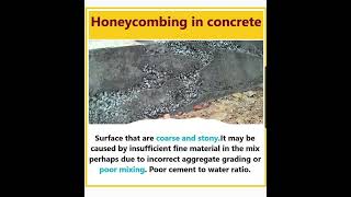 Honeycombing in Concrete  Shorts Construction CivilEngineering [upl. by Sebastien]