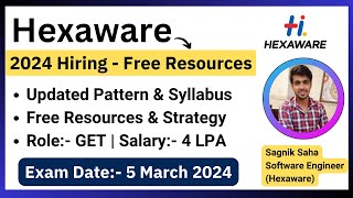 Hexaware 2024 Hiring  Exam Date  05 March 2024  Updated Exam Pattern  Campus Hiring Full Details [upl. by Nesnar835]