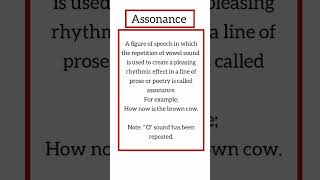 Assonance  Assonance figure of speech  Assonance definition and examples [upl. by Moclam]