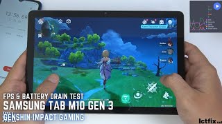 Lenovo Tab M10 Gen 3 Genshin Impact Gaming test  Unisoc T610 3GB [upl. by Obadiah356]