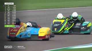 British Sidecar Championship 2023 Round 5 Thruxton  Race 2 [upl. by Nahamas615]