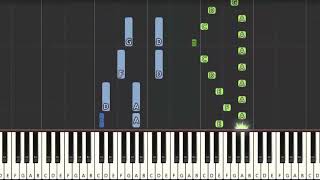 Toccata and fugue  Bach  A simple piano tutorial [upl. by Asserac]