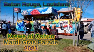 quotKrewe of Oshunquot Mardi Gras Parade 2023  Full Parade  Baton Rouge Louisiana [upl. by Annie]