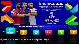 PREVIEW EFOOTBALL 2025 PPSSPP NUEVAS MEJORS UCL 2025 COMPLETA CAMARA PS5 Y GRAFICOS HD [upl. by Neral]